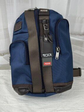 NEW Tumi Alpha Bravo Monterey Sling Shoulder Bag Navy Blue